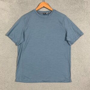 Ibex Merino T-Shirt Men's Medium M Blue Wool Short Sleeve Crew Tee Baselayer